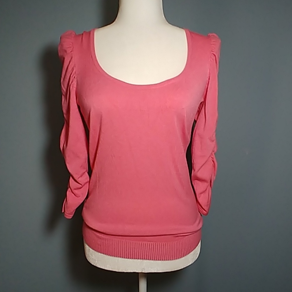 INC - Scoop Neck Sweater - Carnation Pink